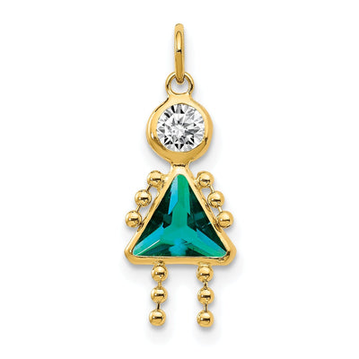 14k Yellow Gold December Girl Gemstone Charm at $ 55.57 only from Jewelryshopping.com