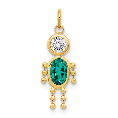 14k Yellow Gold December Boy Gemstone Charm at $ 48.5 only from Jewelryshopping.com
