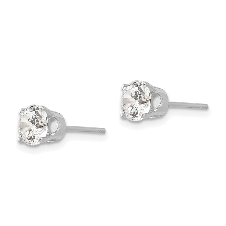 14k White Gold Cubic Zirconia Stud Earrings