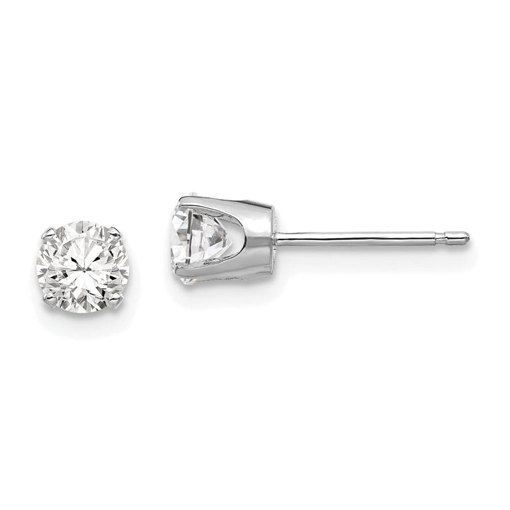 14k White Gold Cubic Zirconia Stud Earrings