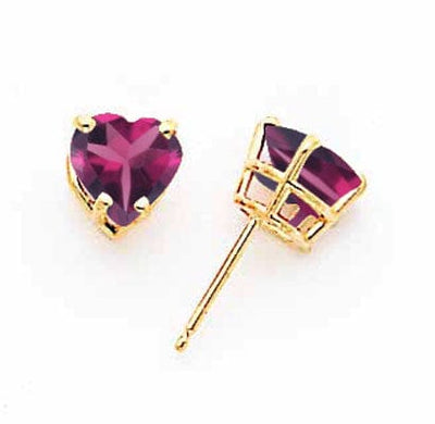 14k Yellow Gold Heart Rhodalite Garnet Earring at $ 390.2 only from Jewelryshopping.com