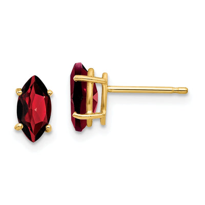 14k Yellow Gold Marquise Garnet Earring at $ 116.82 only from Jewelryshopping.com