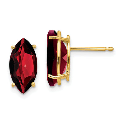 14k Yellow Gold Garnet Diamond Marquise Earring at $ 146.29 only from Jewelryshopping.com