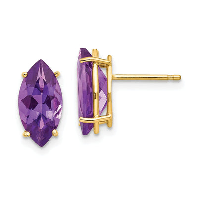 14k Yellow Gold Marquise Amethyst Earring at $ 247.91 only from Jewelryshopping.com