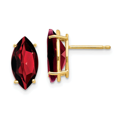 14k Yellow Gold Garnet Diamond Marquise Earring at $ 191.88 only from Jewelryshopping.com