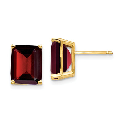 14k Yellow Gold Emerald Cut Garnet Earring at $ 468.47 only from Jewelryshopping.com