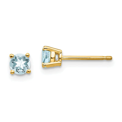 14k Yellow Gold Aquamarine Earrings at $ 129.68 only from Jewelryshopping.com
