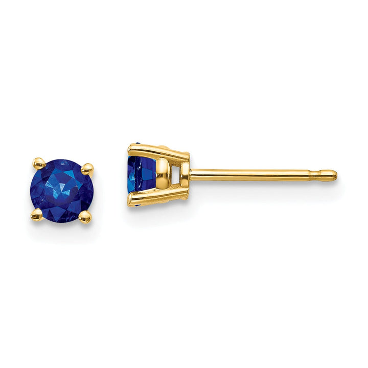 14k Yellow Gold Sapphire Earrings