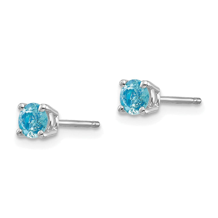 14k White Gold Aquamarine Earrings