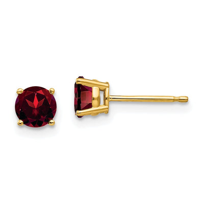 14k Yellow Gold Garnet Earring at $ 120.36 only from Jewelryshopping.com