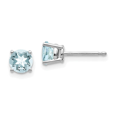 14k White Gold Aquamarine Earrings at $ 163.03 only from Jewelryshopping.com