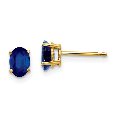 14k Yellow Gold Sapphire Earrings at $ 305.25 only from Jewelryshopping.com