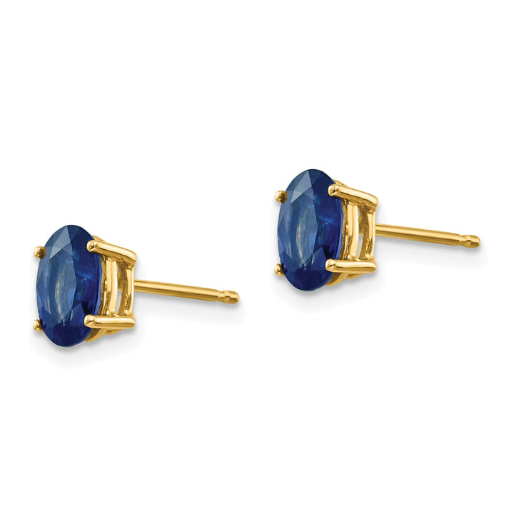 14k Yellow Gold Sapphire Earrings