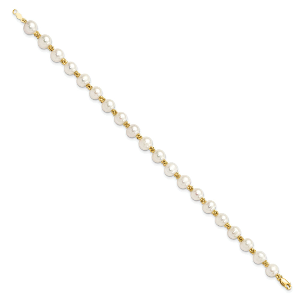 14k Yellow Gold Yellow Gold Pearl Bracelet