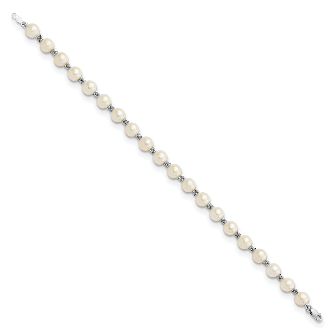 14k White Gold White Pearl Bracelet
