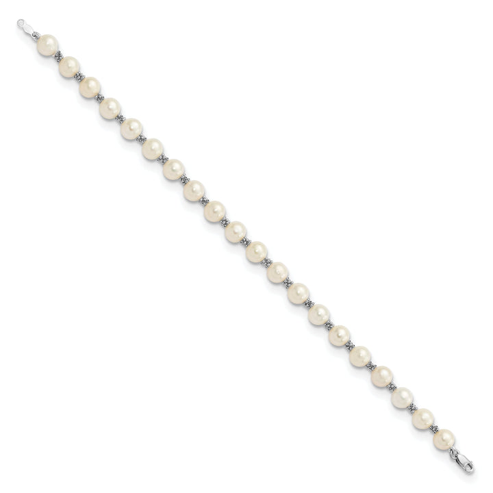 14k White Gold White Pearl Bracelet