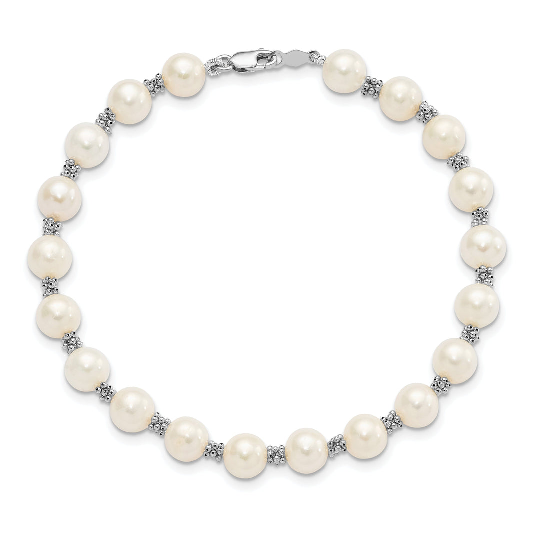 14k White Gold White Pearl Bracelet