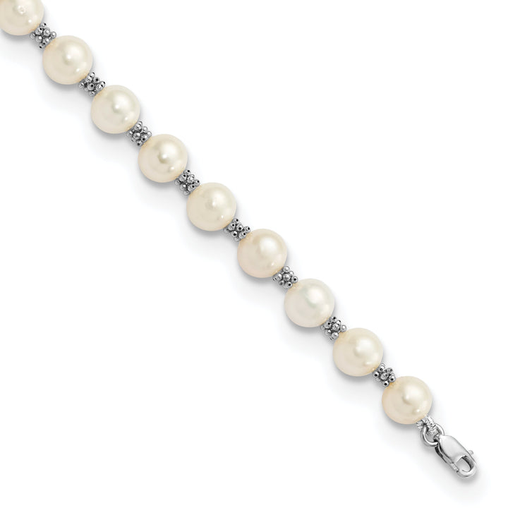 14k White Gold White Pearl Bracelet