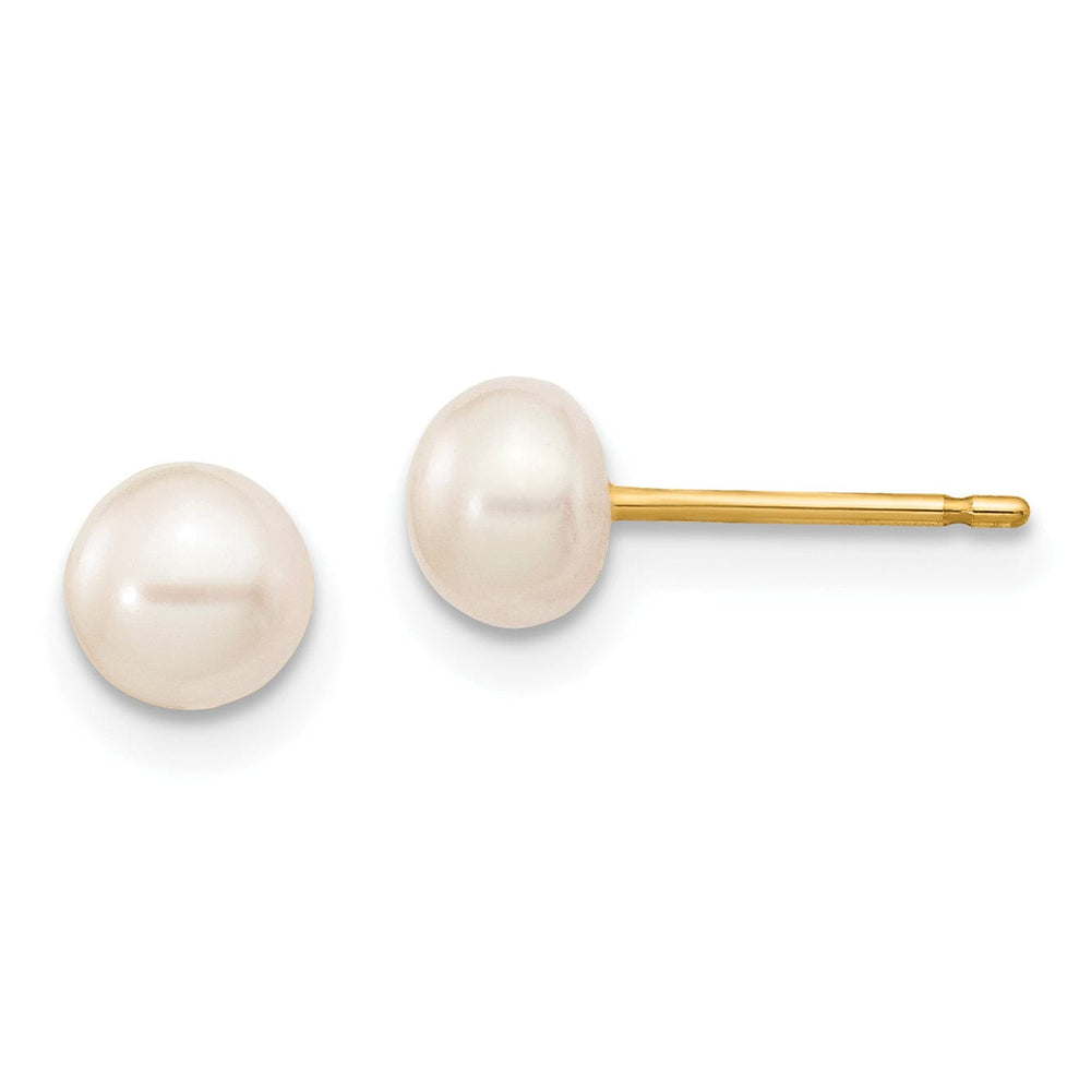 14k Yellow Gold Three Pair Cultured Pearl Earrings