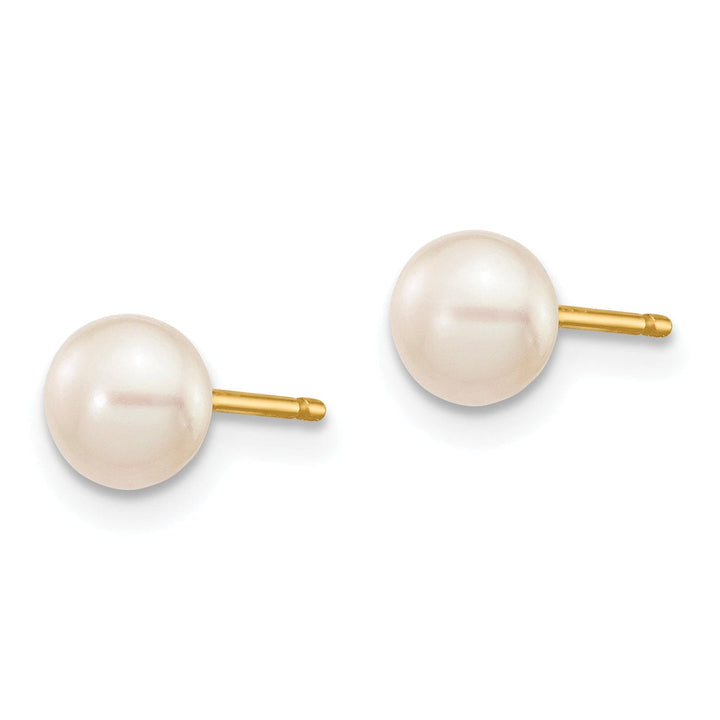 14k Yellow Gold Three Pair Cultured Pearl Earrings