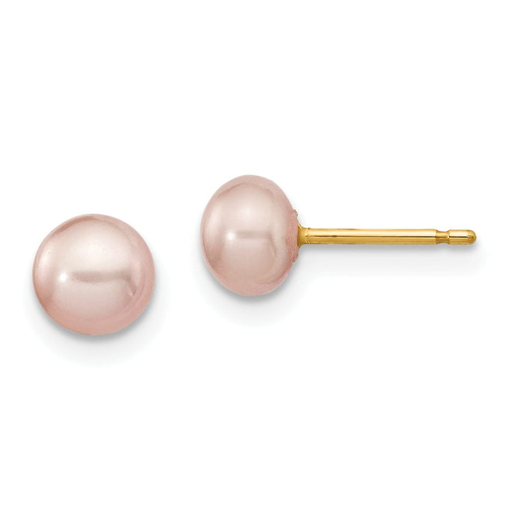 14k Yellow Gold Three Pair Cultured Pearl Earrings