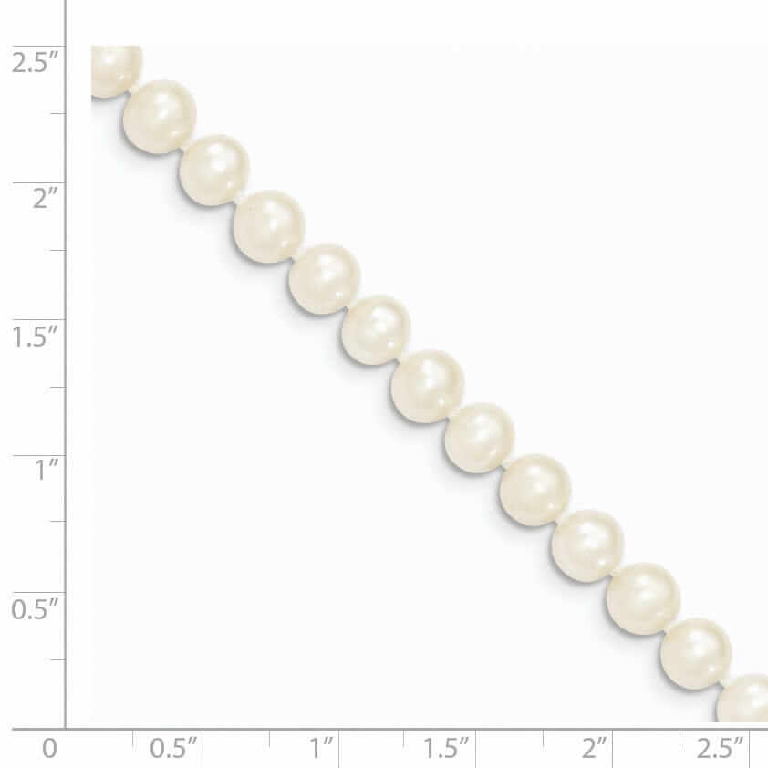 14k 6mm Pearl White Necklace