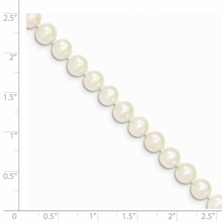 14k 6mm Pearl White Necklace