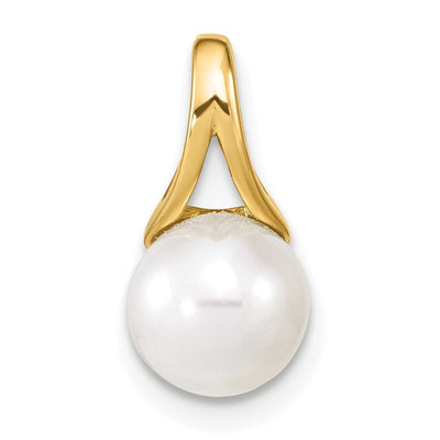 14K Yellow Gold Cultured Pearl Designer Pendant at $ 83.37 only from Jewelryshopping.com