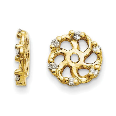 14k Yellow Gold 1/20 Carat Diamond Earring Jackets at $ 158.19 only from Jewelryshopping.com