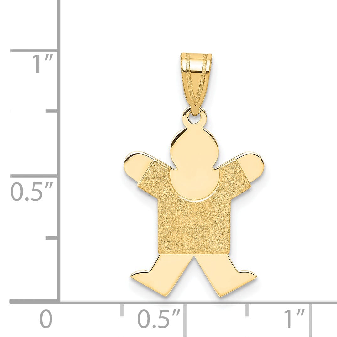 14k Yellow Gold Polished Solid Joy Boy Charm