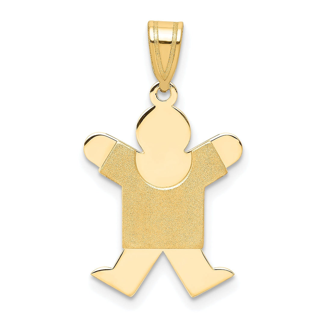 14k Yellow Gold Polished Solid Joy Boy Charm