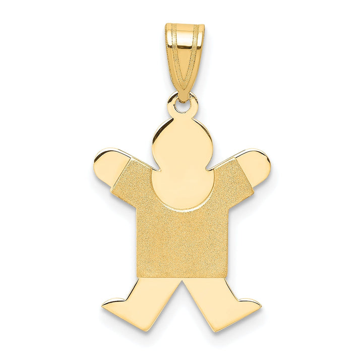 14k Yellow Gold Polished Solid Joy Boy Charm