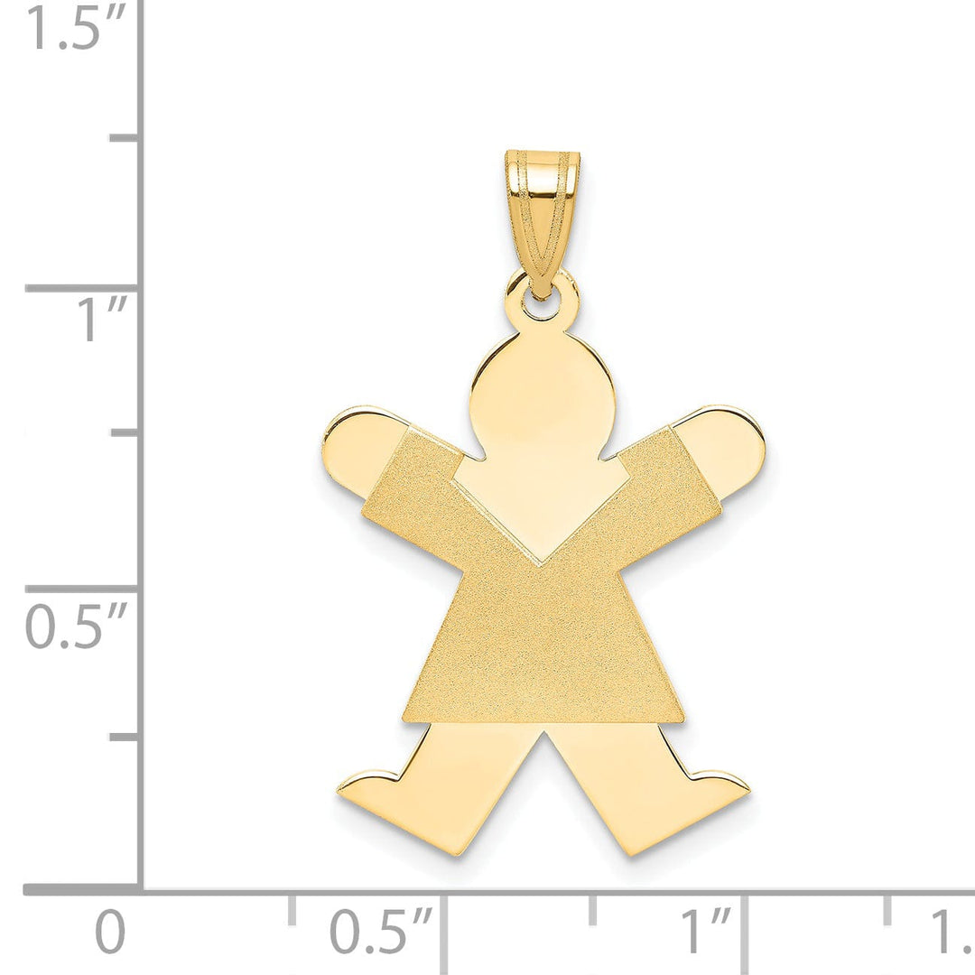 14k Yellow Gold Polished Joy Girl Jumping Charm