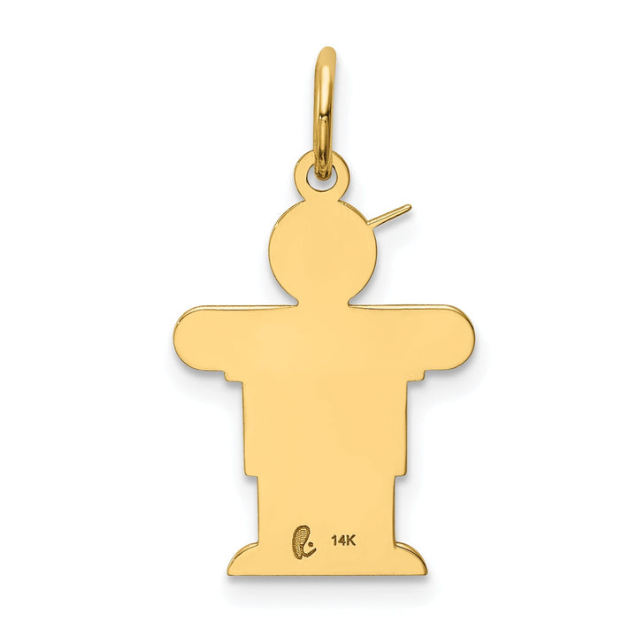 14k Yellow Gold Boy With Hat Hugs Charm