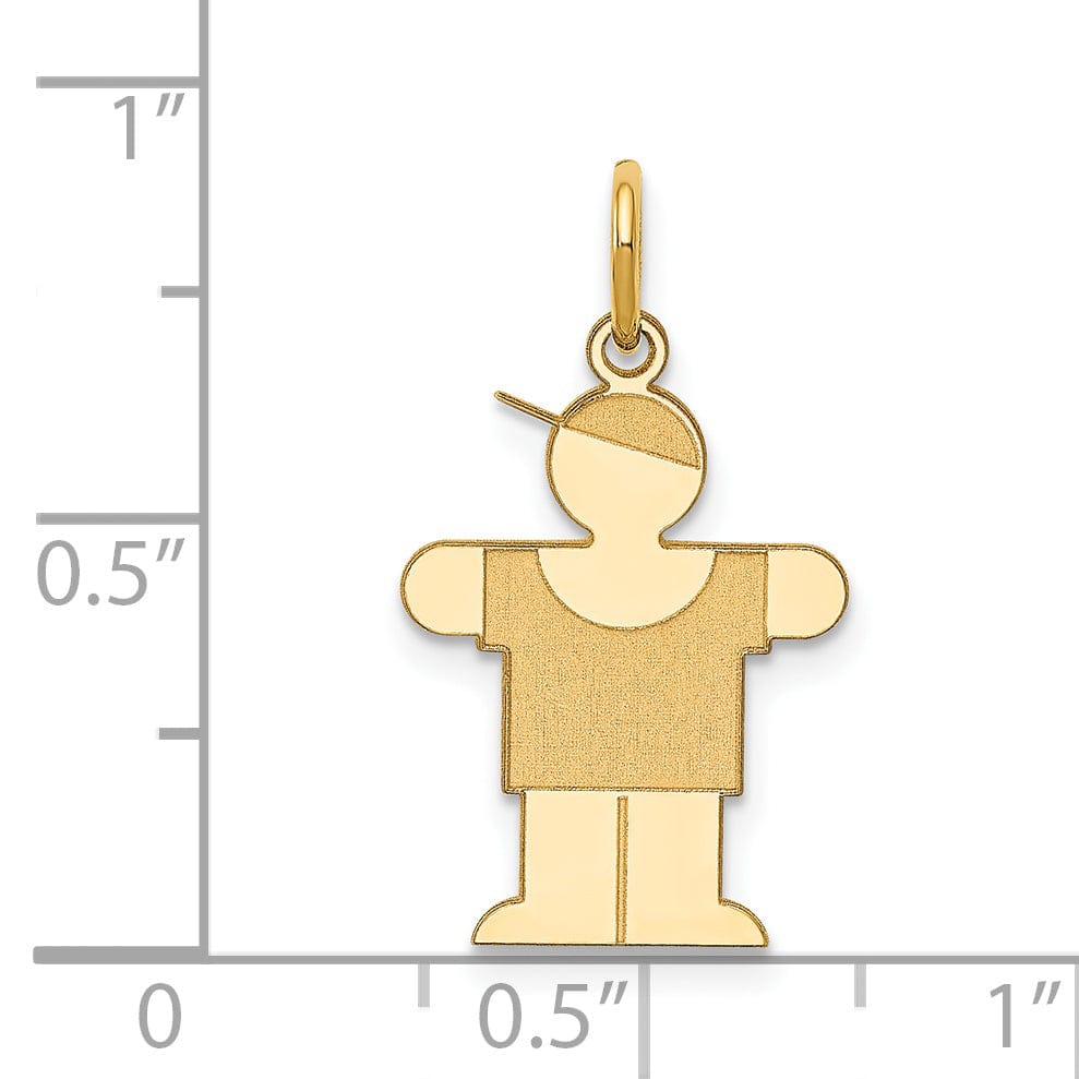 14k Yellow Gold Boy With Hat Hugs Charm