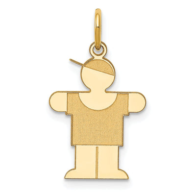 14k Yellow Gold Boy With Hat Hugs Charm