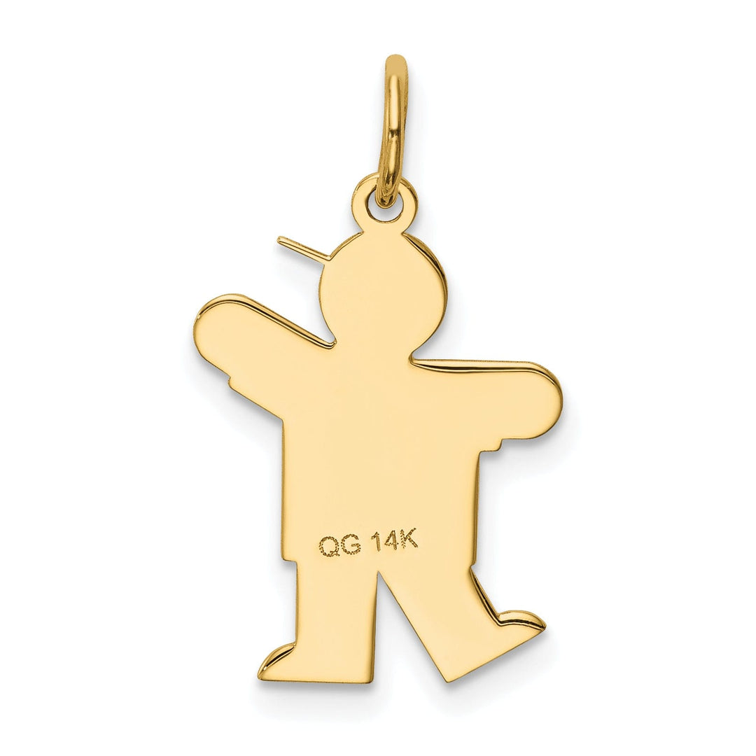 14k Yellow Gold Boy With Hat Kiss Charm