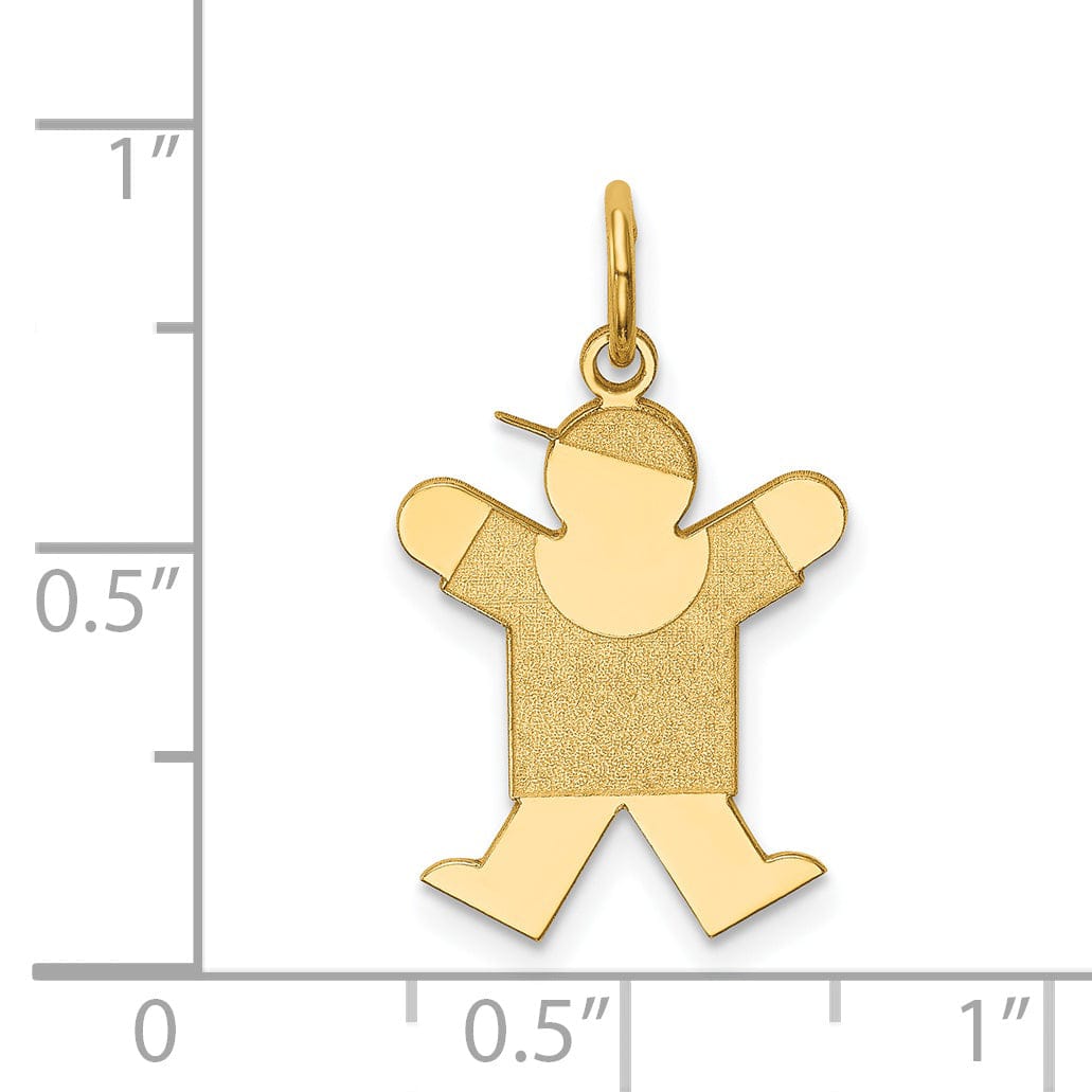 14k Yellow Gold Boy With Hat Joy Charm