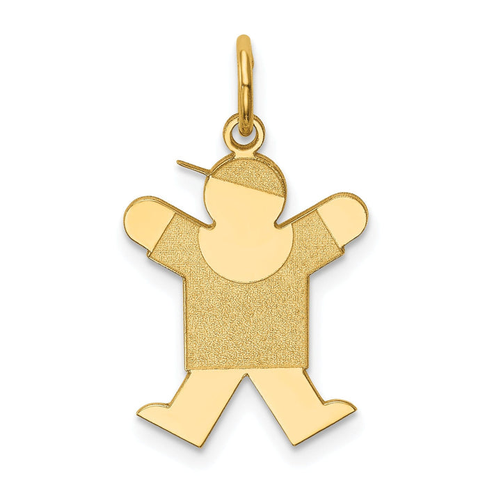 14k Yellow Gold Boy With Hat Joy Charm