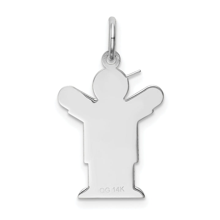 14k White Gold Boy With Hat Love Charm