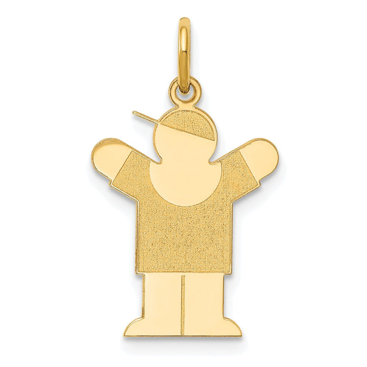 14k Yellow Gold Boy With Hat Love Charm