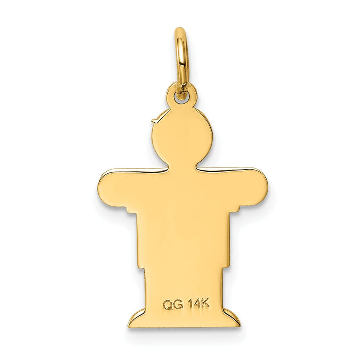 14k Yellow Gold It's a Boy Hugs Charm