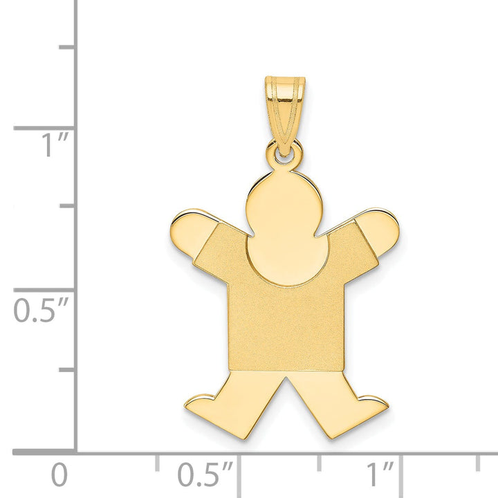 14k Yellow Gold Polished Joy Boy Jumping Charm