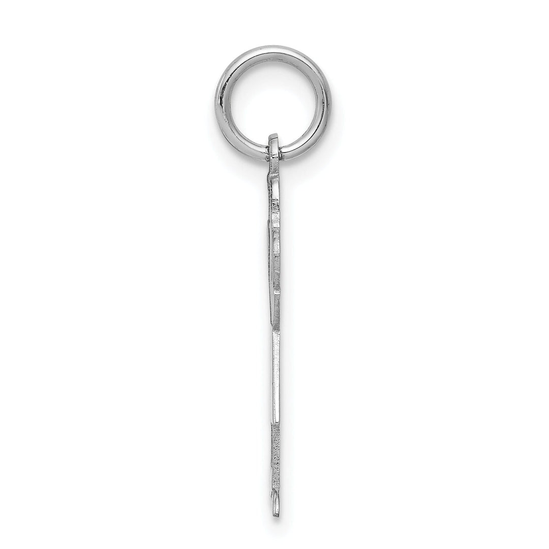 14k White Gold Girl With Pigtails Love Charm