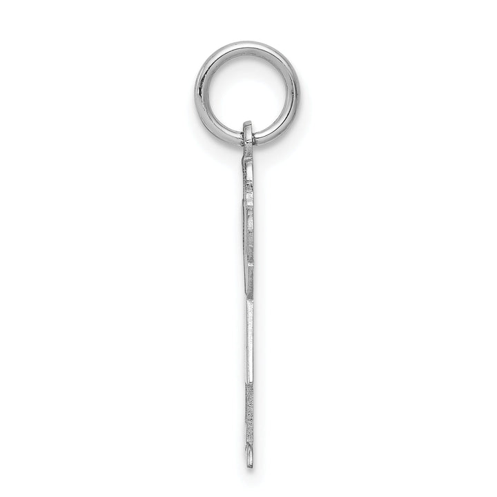 14k White Gold Girl With Pigtails Love Charm