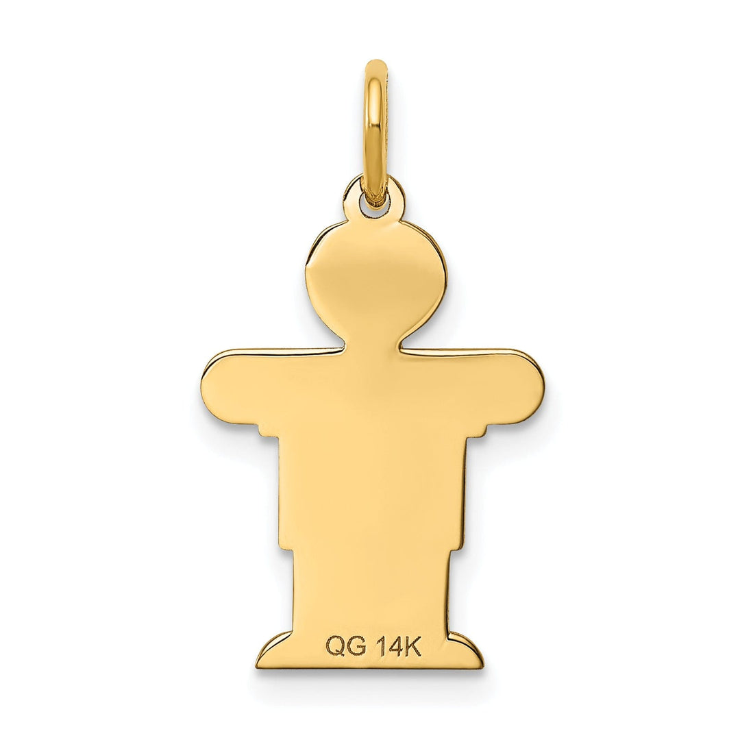 14k Yellow Gold Boy With Haircut Hugs Charm