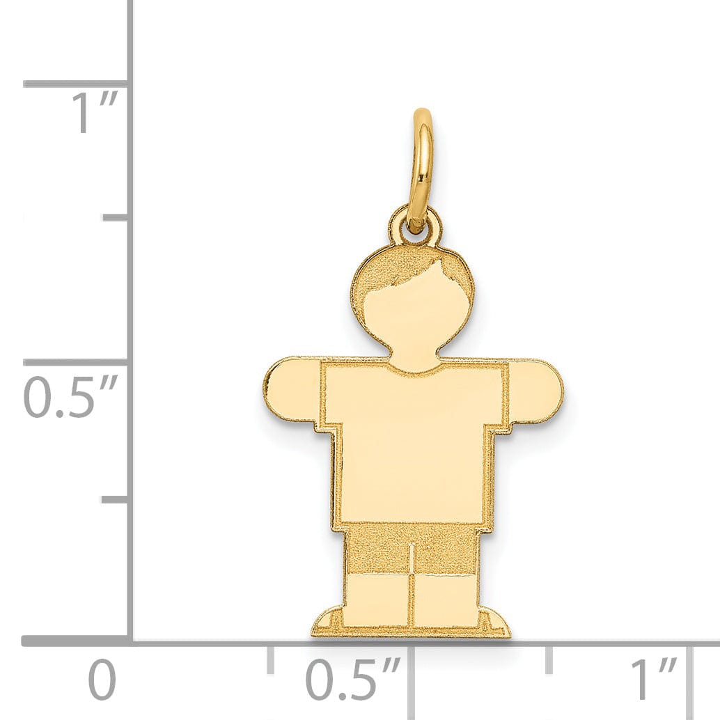 14k Yellow Gold Boy With Haircut Hugs Charm