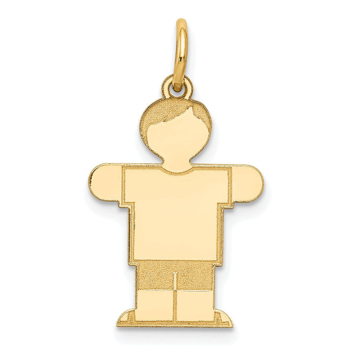 14k Yellow Gold Boy With Haircut Hugs Charm