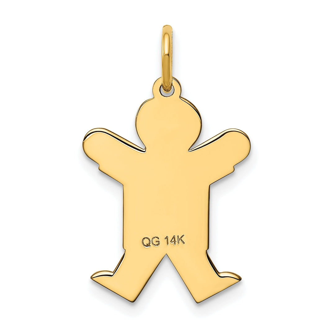 14k Yellow Gold Boy With Haircut Joy Charm