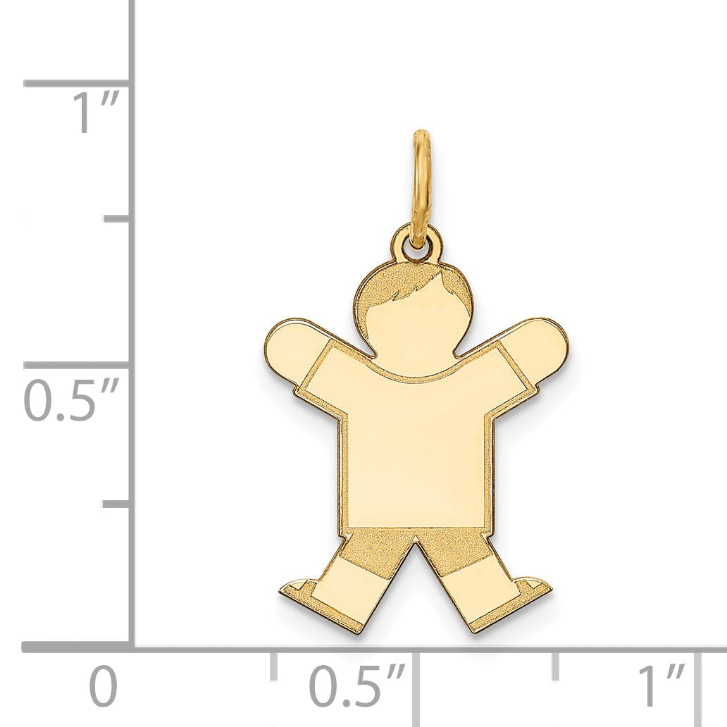 14k Yellow Gold Boy With Haircut Joy Charm